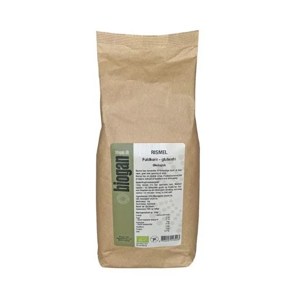 Fuldkorns Rismel, Glutenfri Øko Biogan 1kg