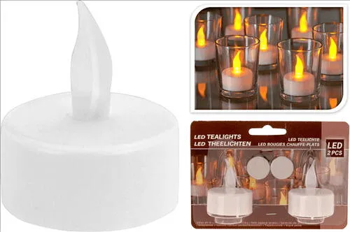 Fyrfadslys 2 Stk. M/batt