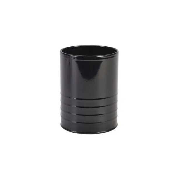 Galvaniserad Ståldosa 11cm Dia x 14.5cm Svart