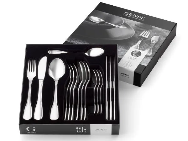 Gense Attaché Bestiksæt 16 Dele Mat Stål