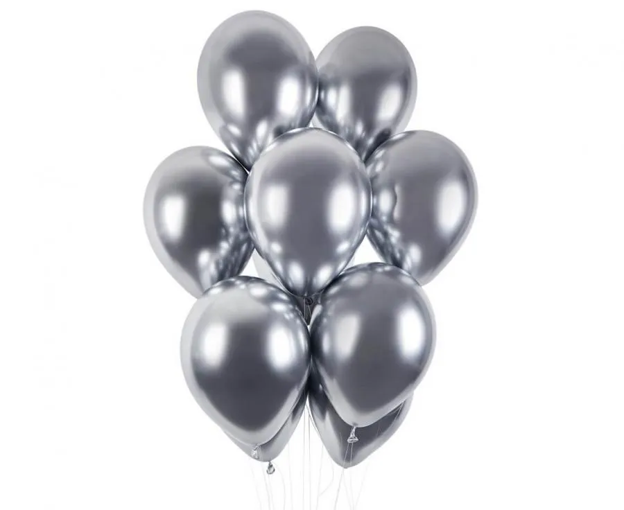 Glänsande Ballonger Gb120 33cm Silver 50 St.