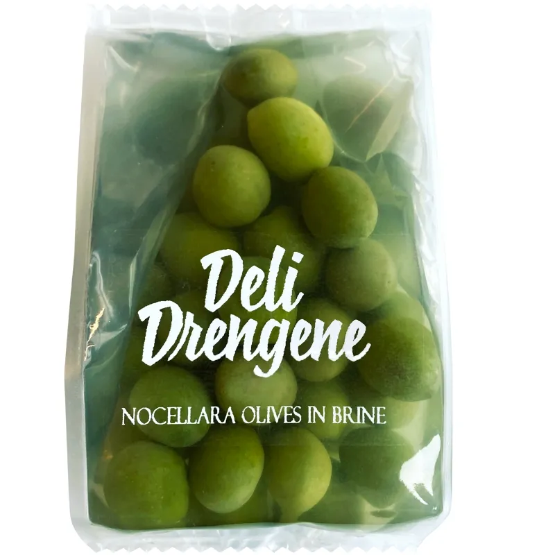 Gröna Nocellara Oliver Hela 200g