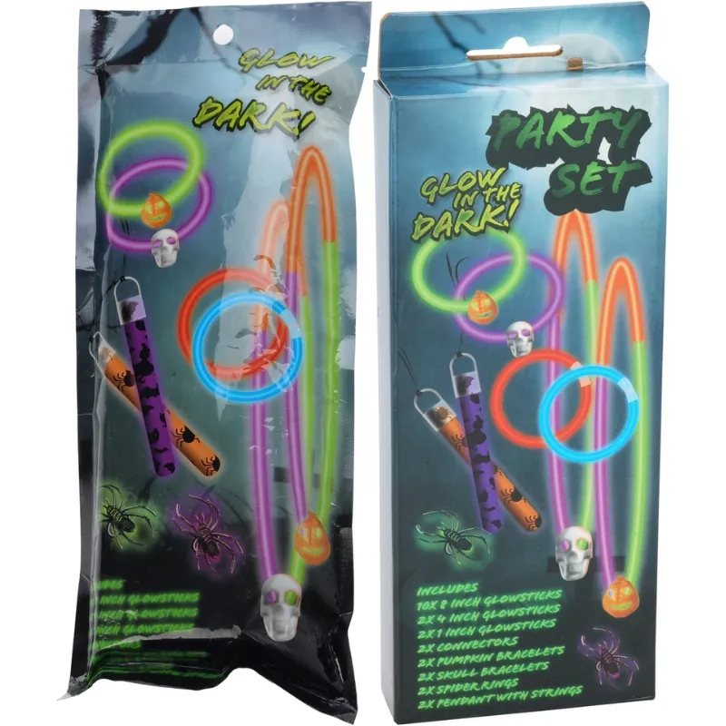 Halloween Party Pakke Med Selvlysende Sæt