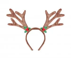 Hårbånd Rensdyrgevir Brun