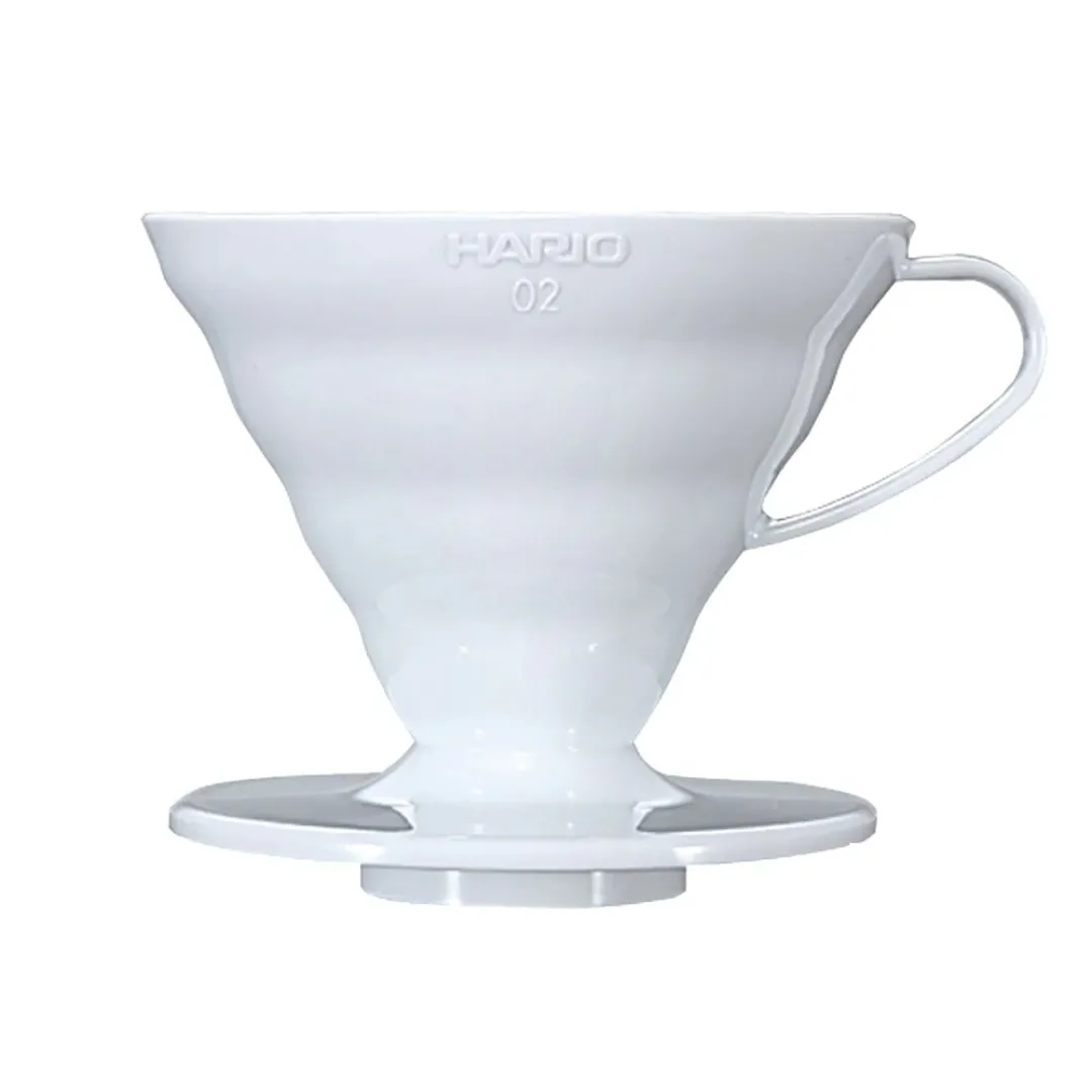 Hario V60 Plastik 02 Drypper - Vit