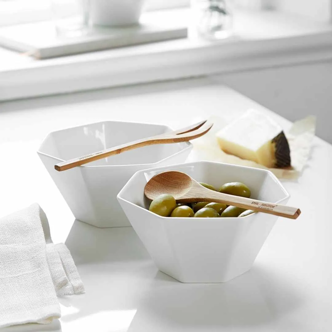 Hepta 2 St Skålar - Vit