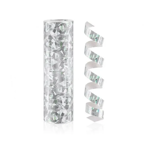 Holografisk Streamer Silver 4 m 1 St.