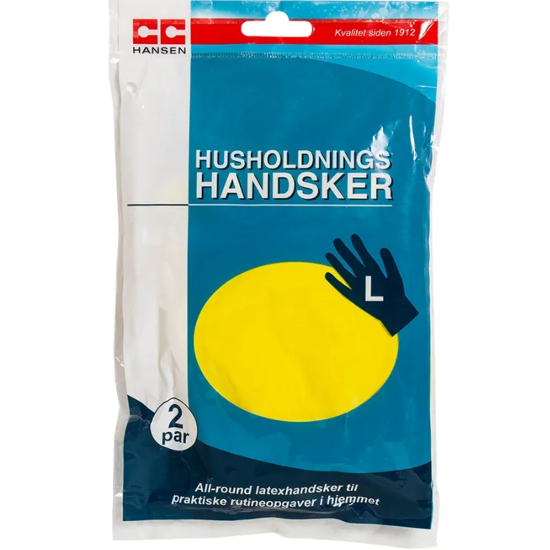 Husholdningshandsker, L | 2 Par | Cc Hansen