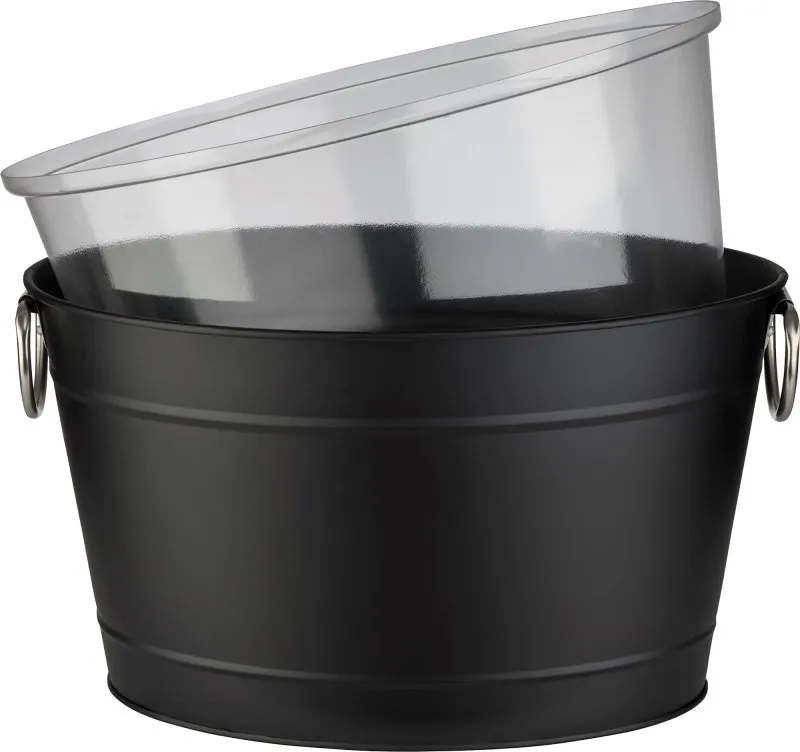 Isskål Med Plastinsats, "Svart", 40 x 28 Cm