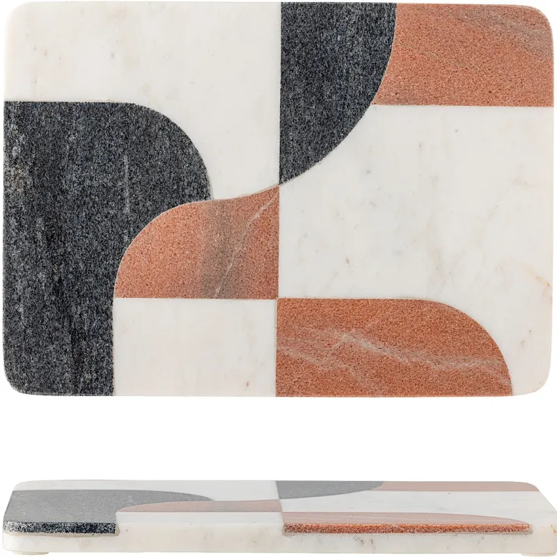 Jazzi Skärbräda, Vit, Marmor