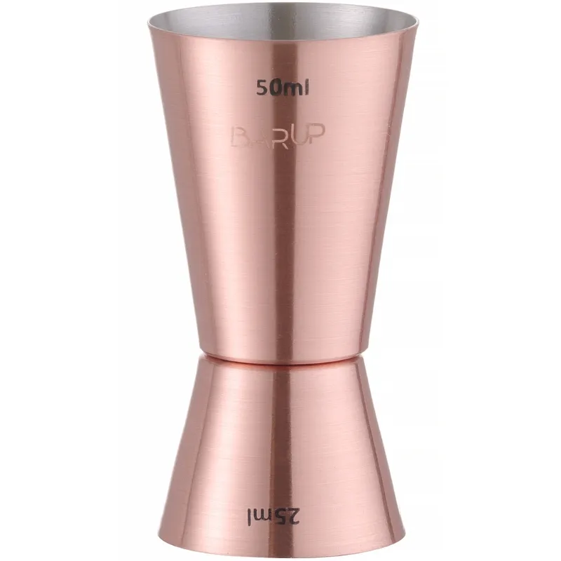 Jigger 25 + 50 Ml Rostfritt Stål Kopparbeläggning