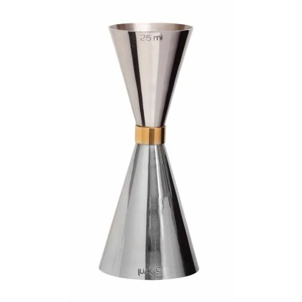 Jigger Slim Stil med Guld 25/50 ml