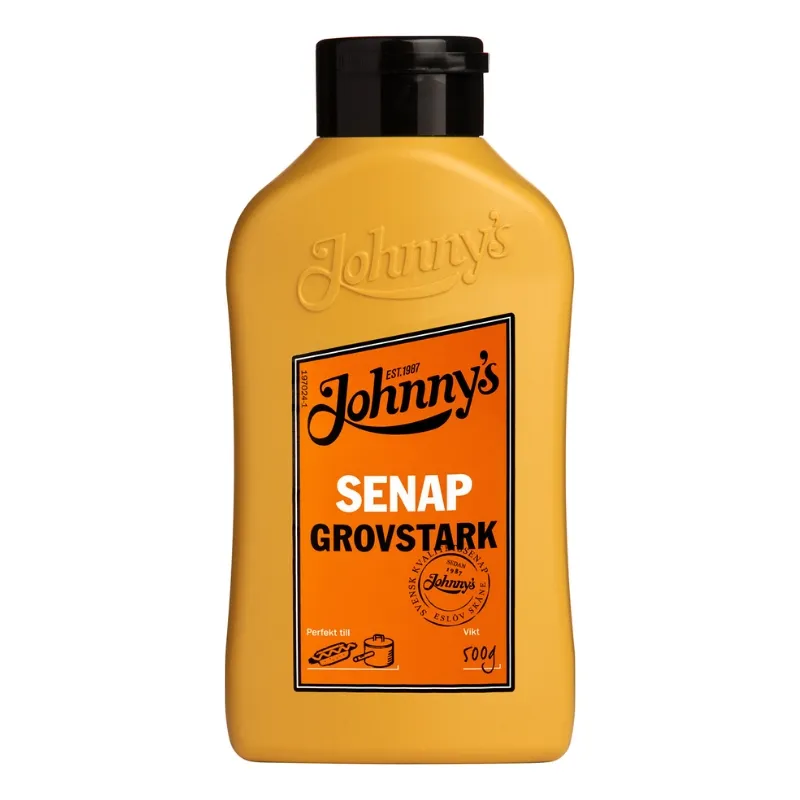 Johnnys Grovstark Senap 500g