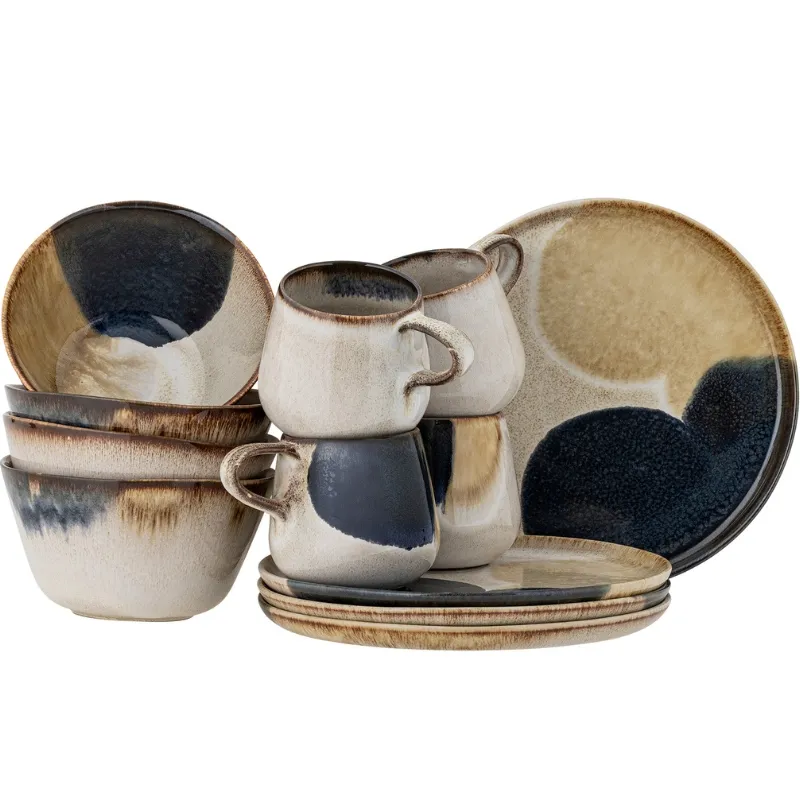 Jules Frukostset, Grå, Stengods 4 x 3 St.