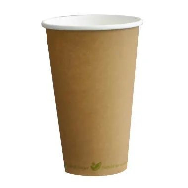 Kaffemugg 40 Cl Ø90 Mm Biologiskt Nedbrytbar Brun 50 St.