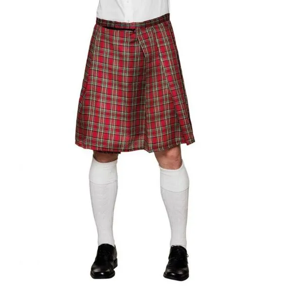 Kilt/skotsk Rödternad Kjol - Onesize