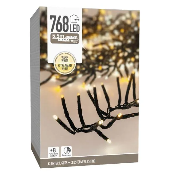 Klusterljus 768 Led-ljus Varmvit