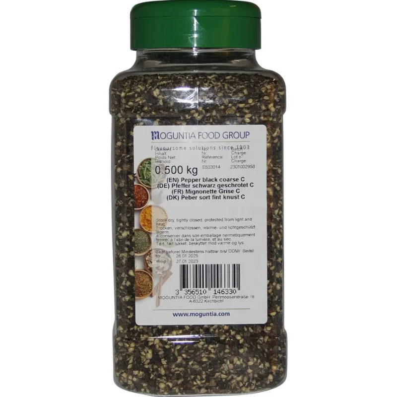 Knust Sort Peber 500 g