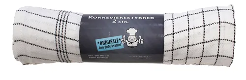 Kockhandduk Med Svarta Ränder 2-pack. Storlek 50cm x 100 Cm