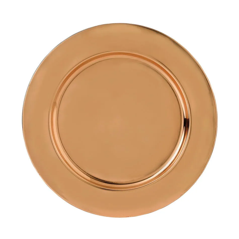 Kopparbelagd Uppläggnings Tallrik 33cm