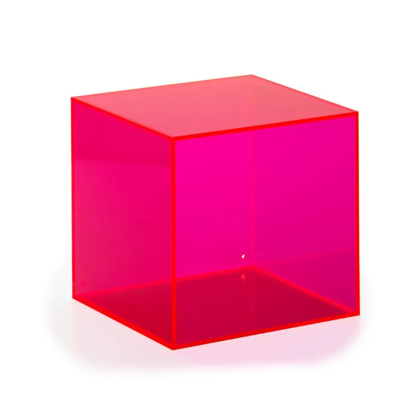 Kvadratisk Väggkasse i Rosa Plast 20x20x20 Cm