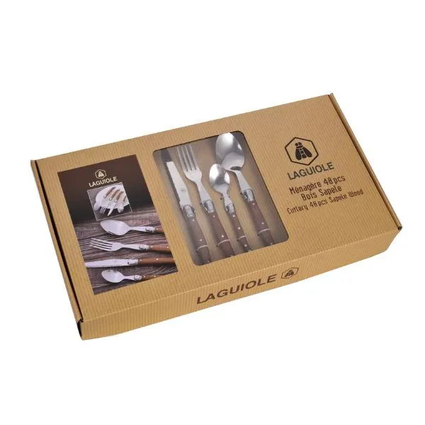 Laguiole Bestickset i Valnöt 48 Delar