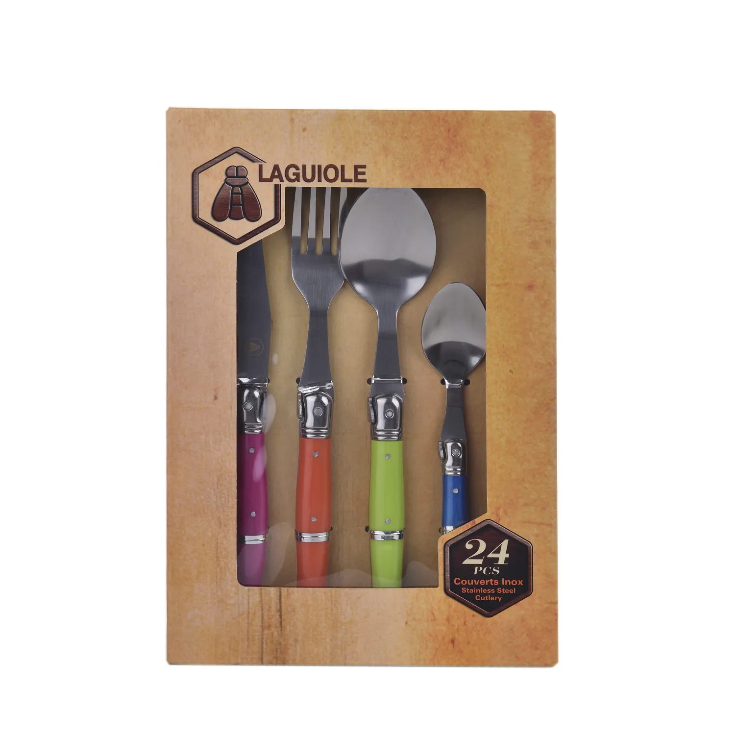 Laguiole Bestiksæt Färgat 24 St