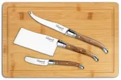 Laguiole Ostesæt 3 Knivesæt + Ostebræt