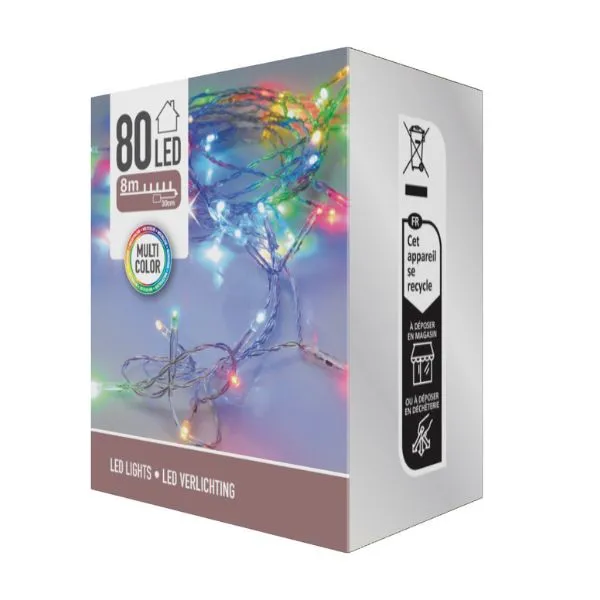 Led-ljus 80 St. Batteridrivna Flera Färger