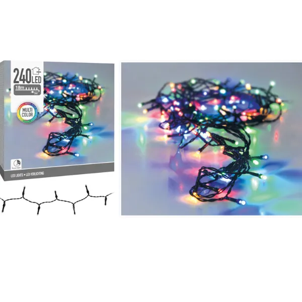 Led-ljusslinga 240 Flerfärgade För Utomhusbruk