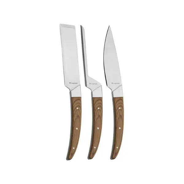 Legnoart Caseus Ostknivset M/3 Delar, Staminaträ, Ljus Trähandtag