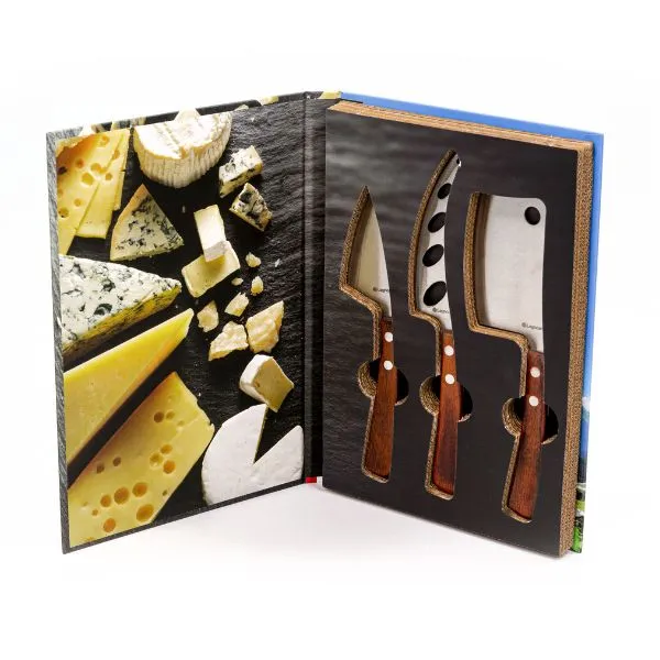 Legnoart Latte Vivo Ostesæt M/ 3 Dele, Stamina Træ, Mörkt Träskaft