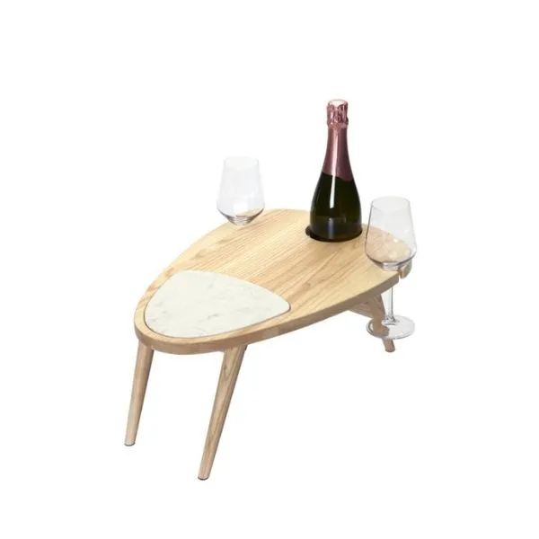 Legnoart Scenario Picknickbord i Ask Med Marmorinsats