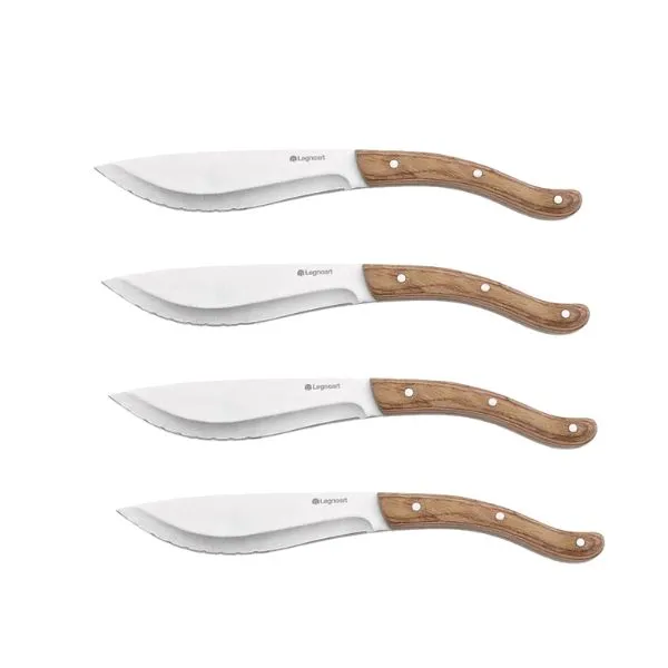 Legnoart Tomahawk Steakknivar Set - 4 St - Ljus Skaft