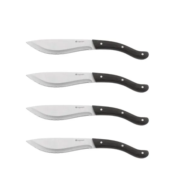 Legnoart Tomahawk Steakknivar Set - 4 St - Mörkt Skaft