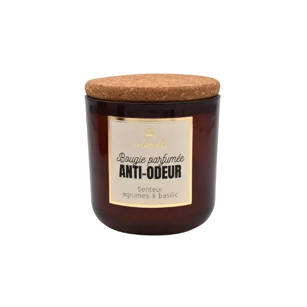 Lg Stearinljus Med Korklock