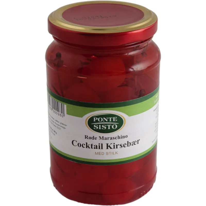 Maraschino Körsbär M/stjälk Röd 370 g