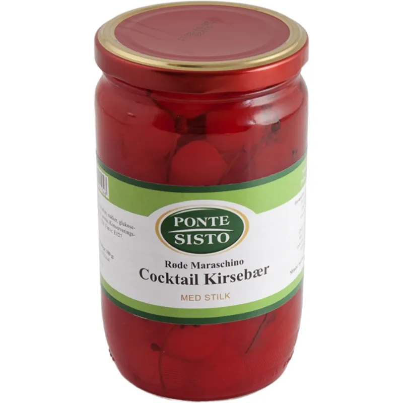 Maraschino Körsbär M/stjälk Röd 720 g