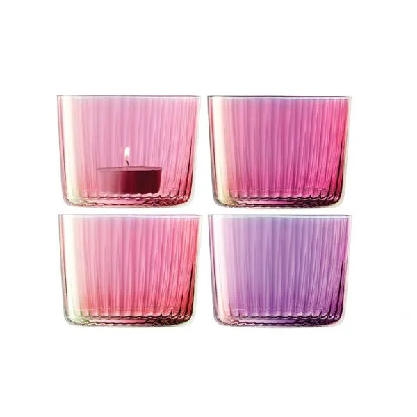 Lyshållare Gems Granat Set 4 Lsa 6,10x8x8cm