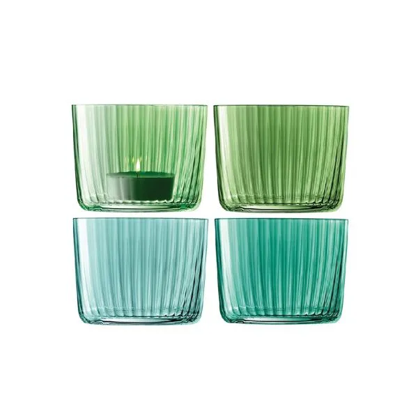 Lyshållare Gems Jade Set 4 Lsa 6,10x8x8cm