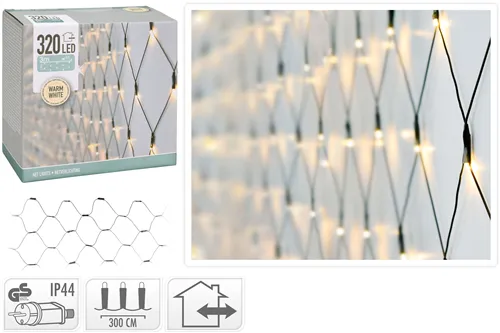Lyskedja Nät Med 320 Led Str. 1,5 X 3 M.