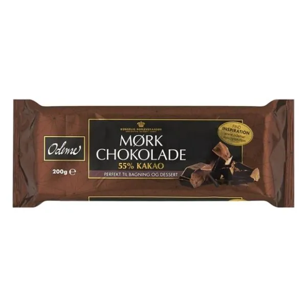 Mörk Choklad - 55% Kaka Odense Marsipan 200g