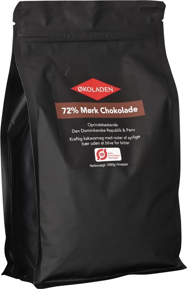 Mörk Chokladöverdrag 72% Ekologisk Ps (1 Kg)
