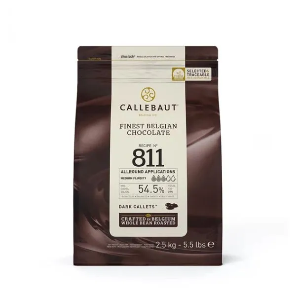Mörka Chokladöverdragsknappar 54,5% Barry Callebaut 2,5kg