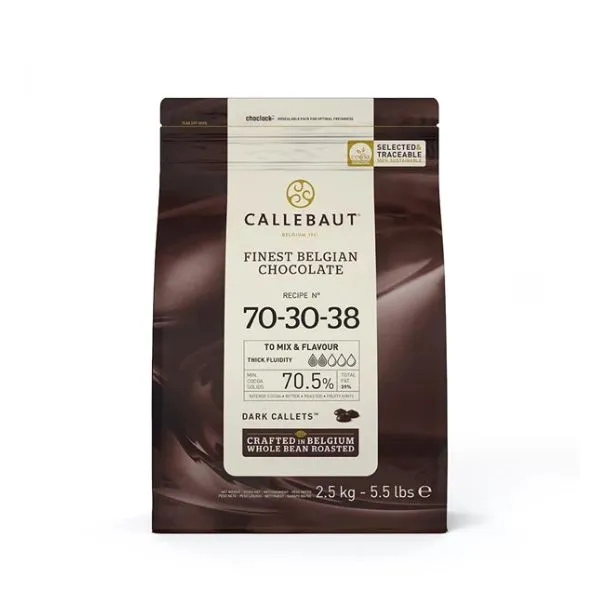 Mörka Chokladöverdragsknappar 70,5% Barry Callebaut 2,5kg