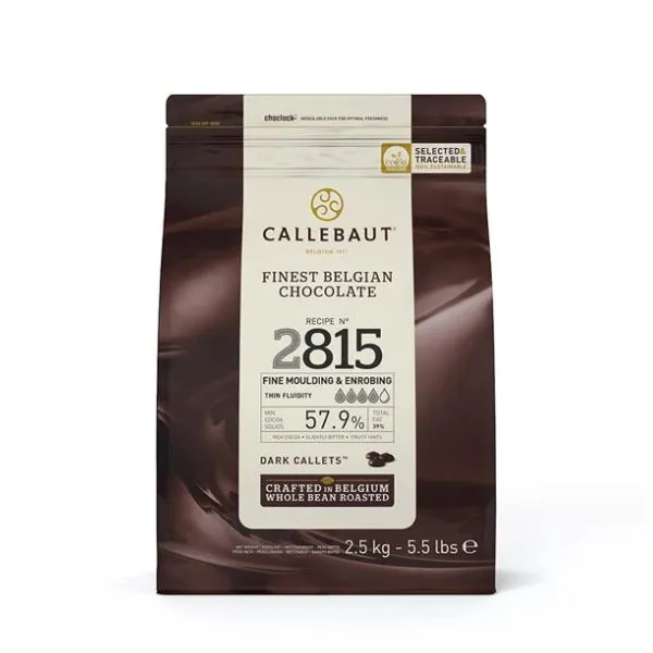 Mörka Överdragsschokladknappar 57,9% Barry Callebaut 2,5kg