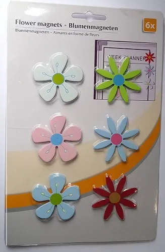 Magneter 6 Stk . Blomst 8484