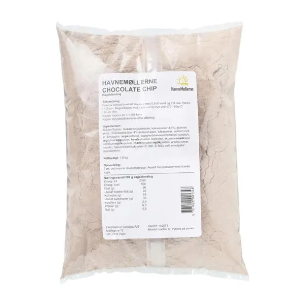 Melmix, Chokladkaka Med Chokladbitar Havnemøllerne 1,8kg