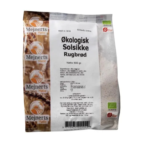 Melmix Solrosruggbröd Ekologisk Mejnerts Mølle 500g