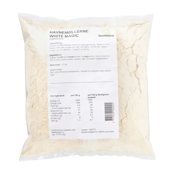 Melmix, White Magic Vaniljkaka Havnemøllerne 1,5kg